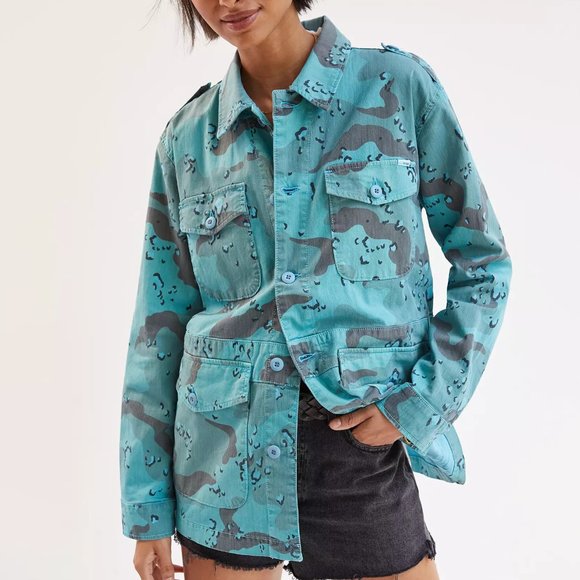 HTF MOTHER Camo Denim Utility Jacket - Picture 2 of 4